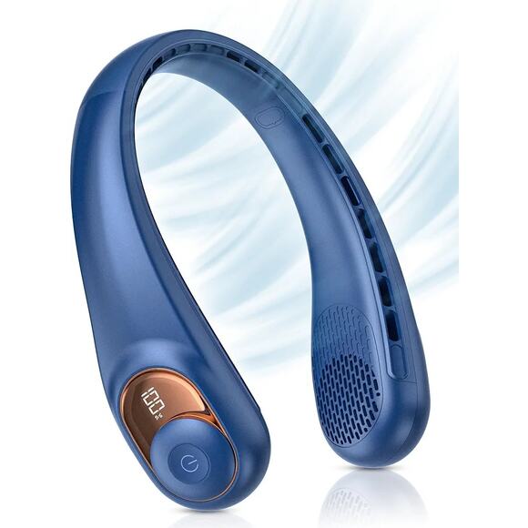 Neck Fan USB-C Charging, Long-Lasting Hands Free Bladeless with 3 Speeds - Picture 2 of 4